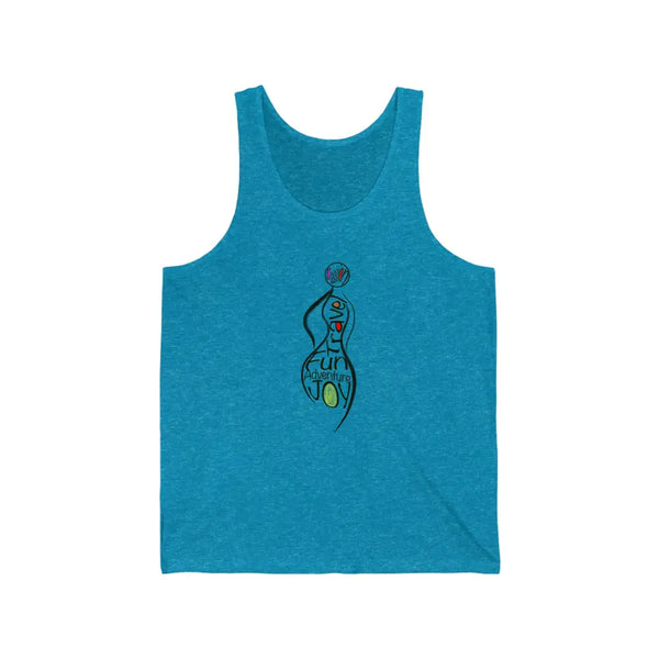 Unisex Travel Jersey Tank Xs / Aqua Triblend Top